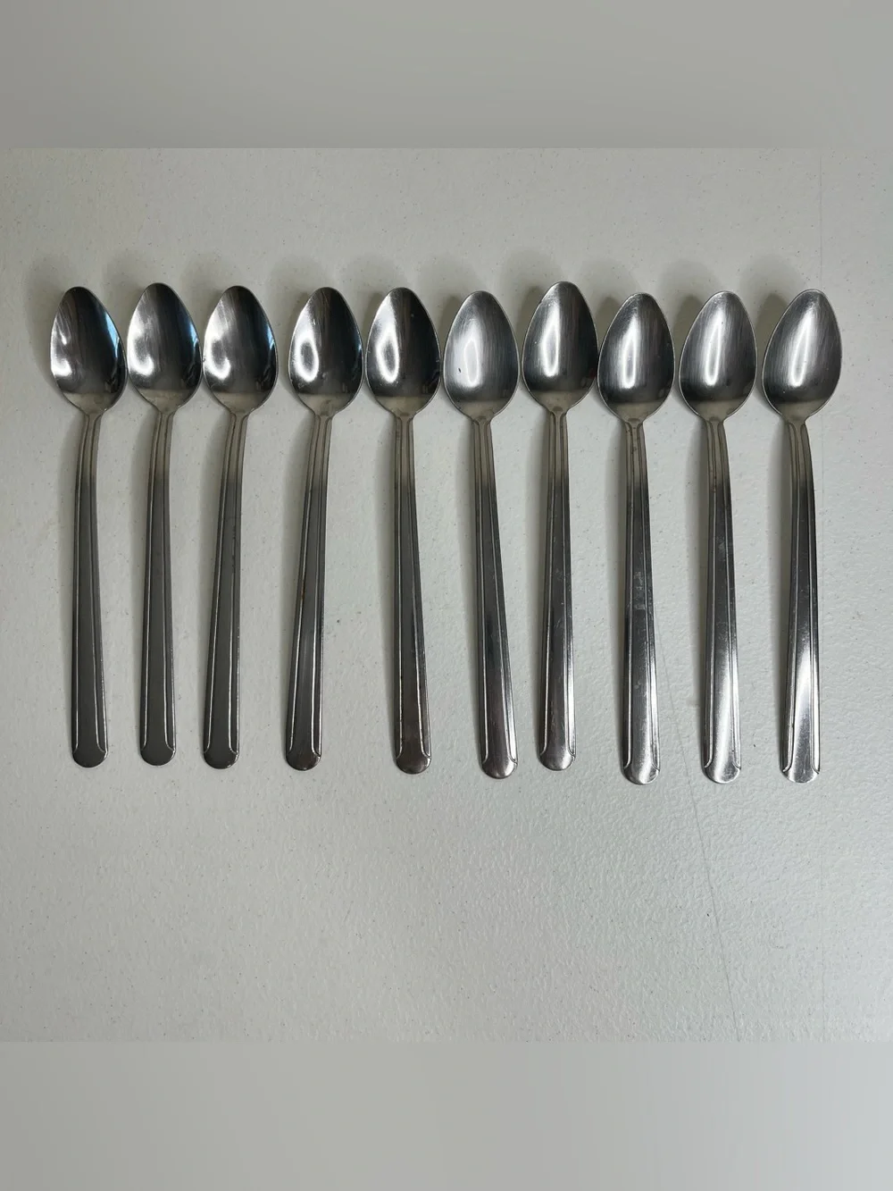 Farberware Iced Tea Beverage Tall Drink Spoons Stainless Steel Set of 10